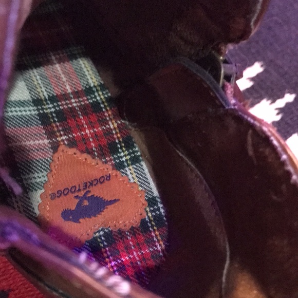 Brown booties with side zip - Picture 6 of 6